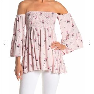 Free people cloud berry floral top
